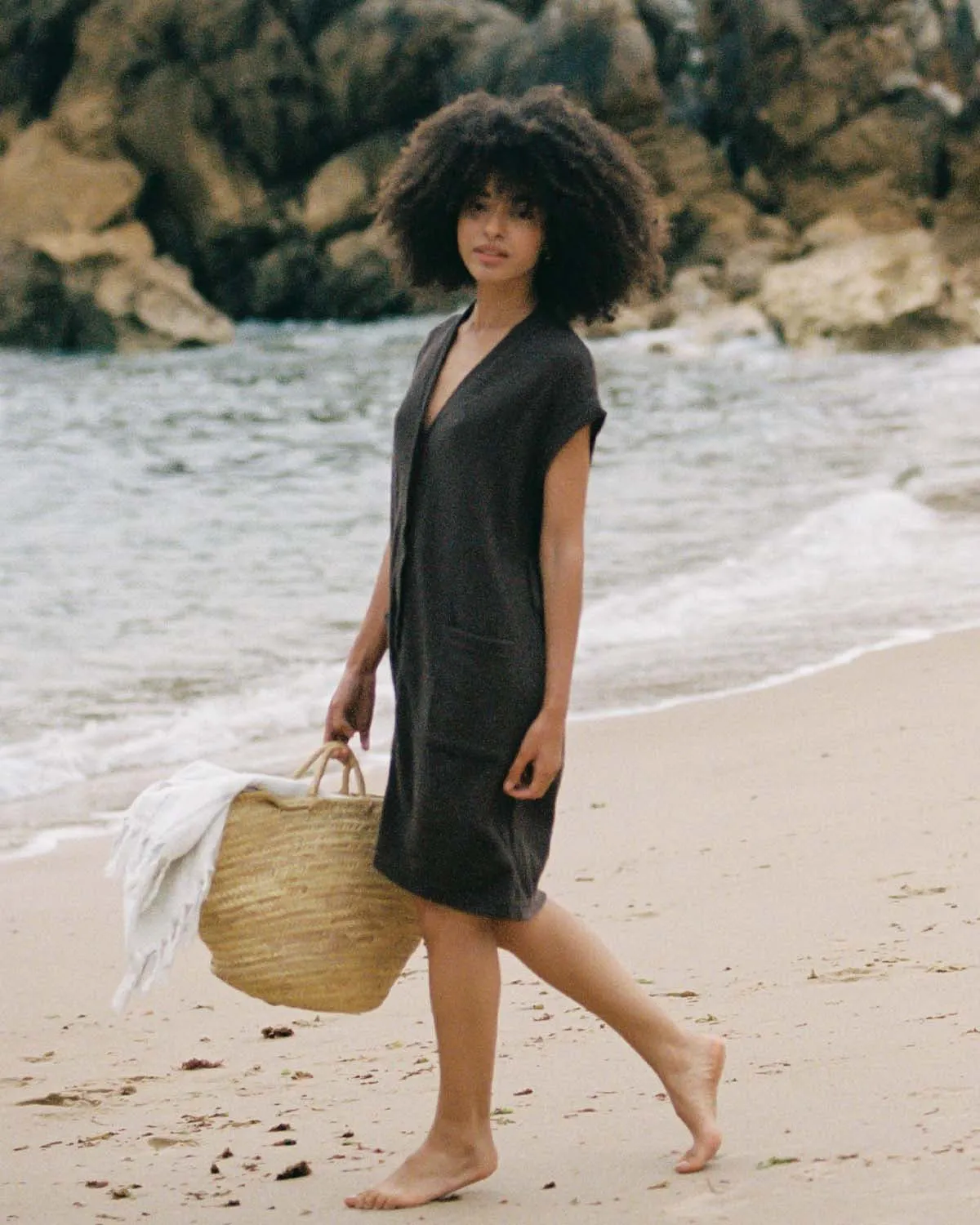 Coco Terry Beach Cover-Up | Espresso