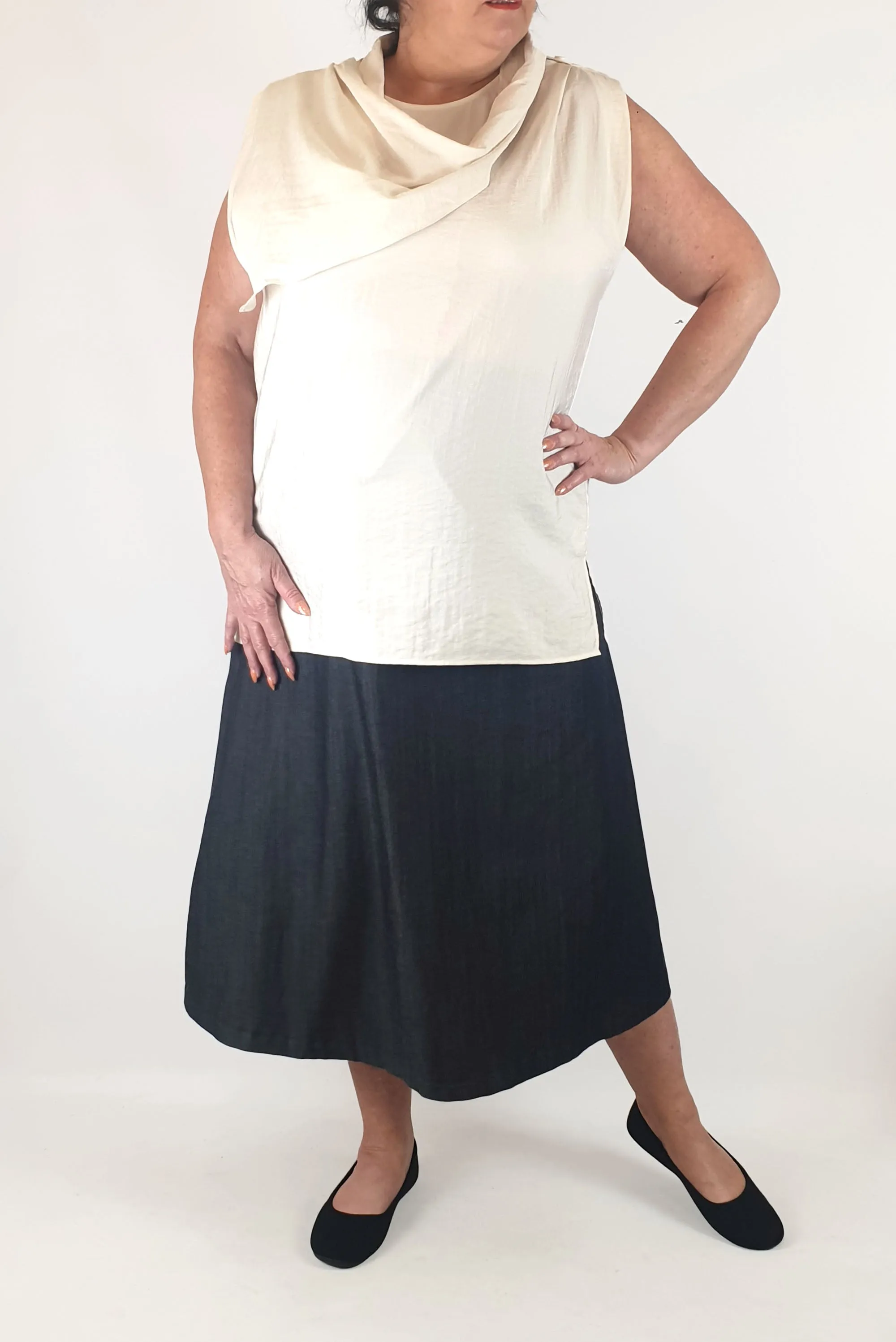 COS cream top size 44, best fits 16-18