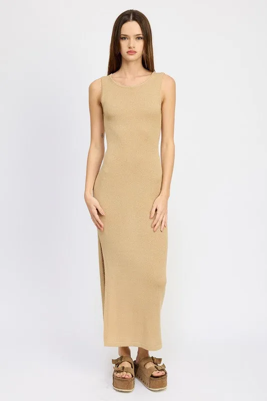 Crochet Maxi Dress with Back Tie Detail