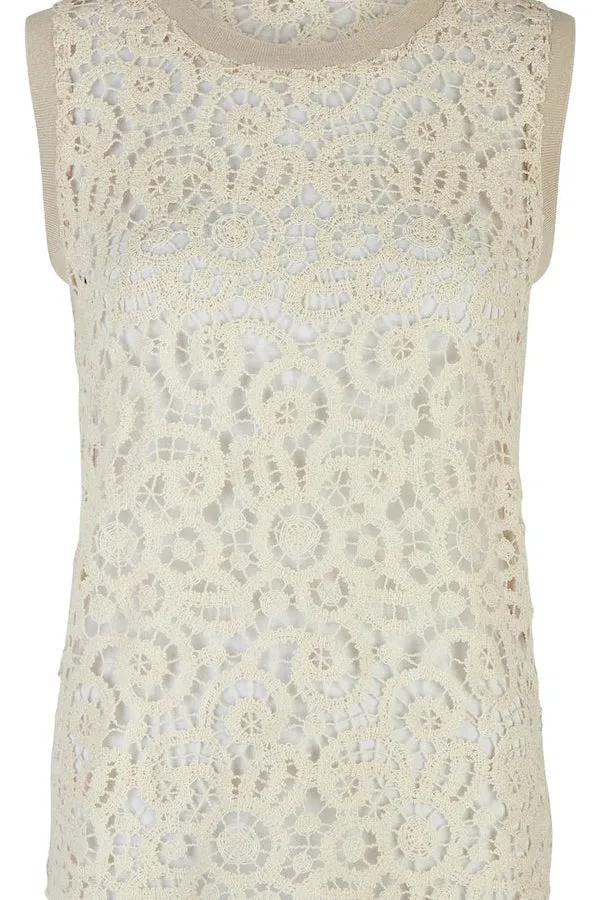 CROCKET LIKE SLEEVELESS T-SHIRT
