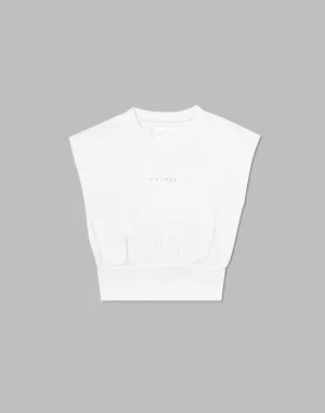 CRONOS WOMEN LOGO SLEEVELESS【WHITE】