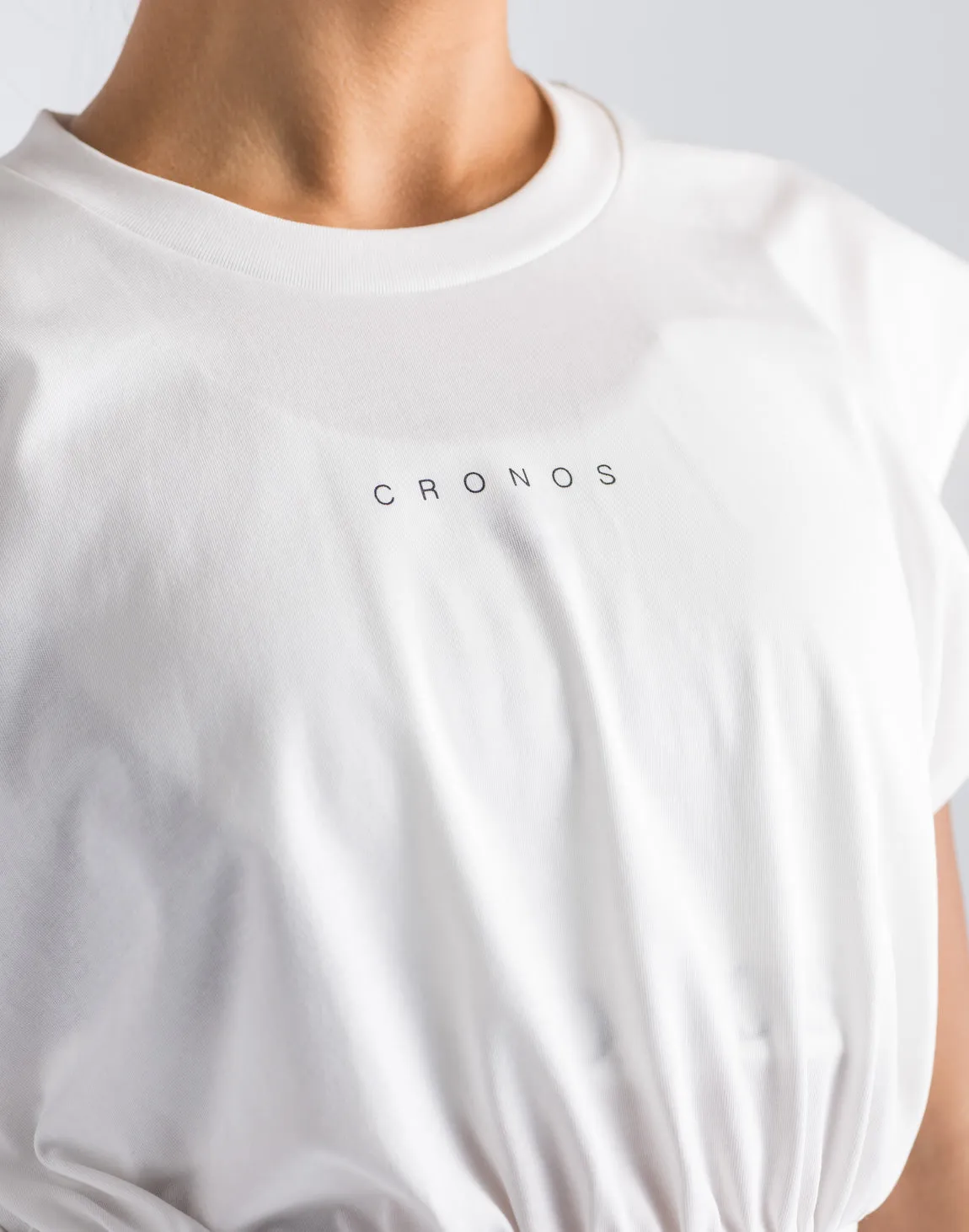 CRONOS WOMEN LOGO SLEEVELESS【WHITE】