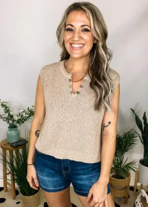 Cropped Extended Sleeve Sweater Top