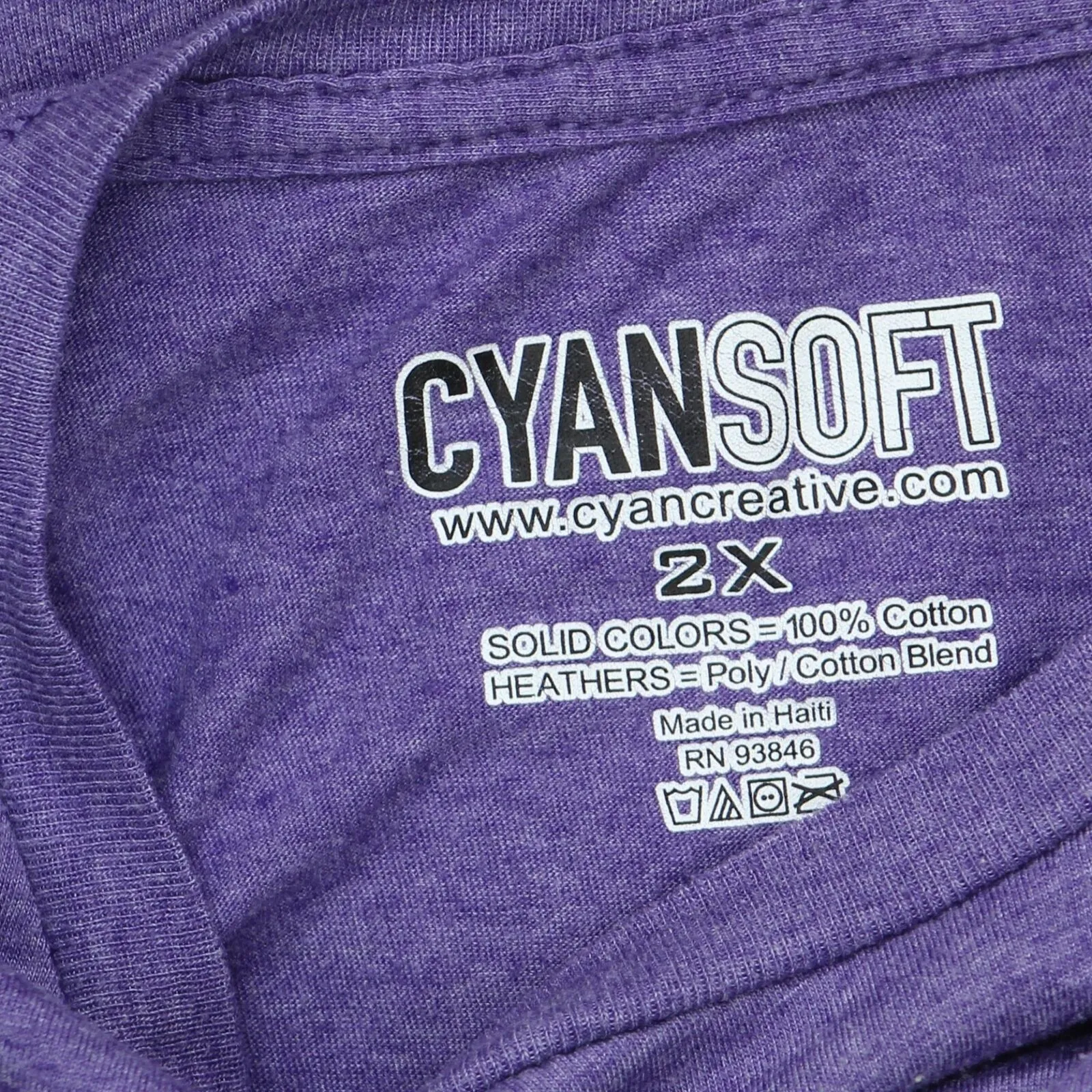 Cyan Soft Womens Plus Size West Chester Wells Music School T-Shirt Purple 2X