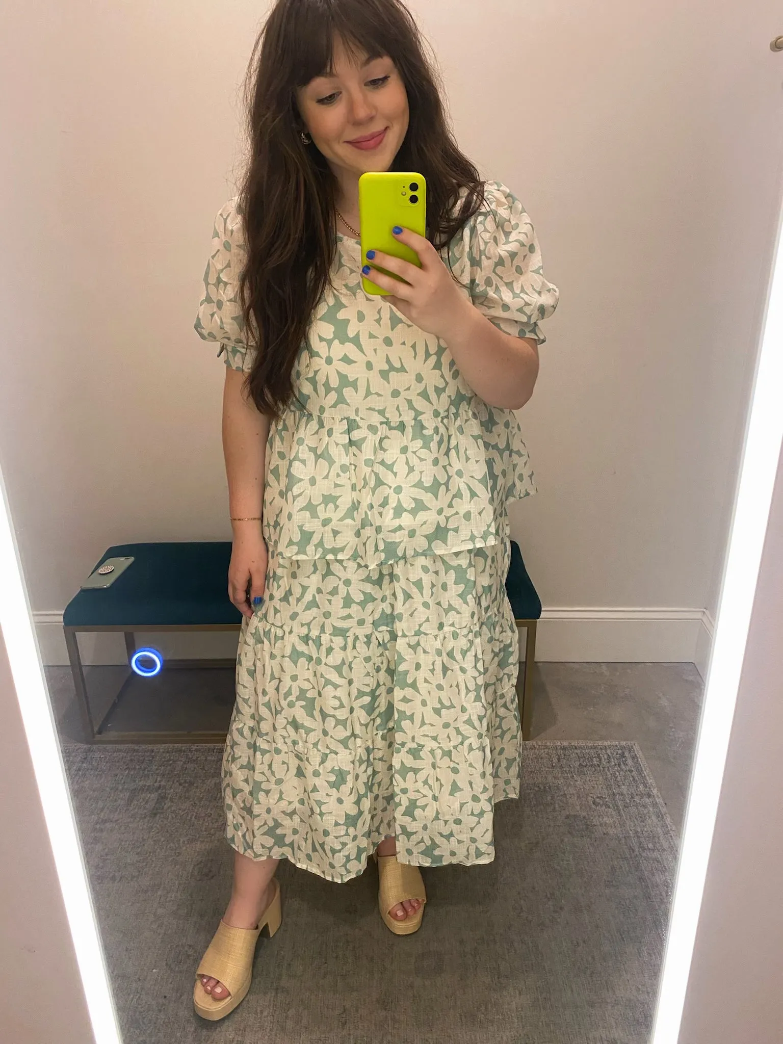 Daisy Poplin Tiered Maxi Skirt and Top Set