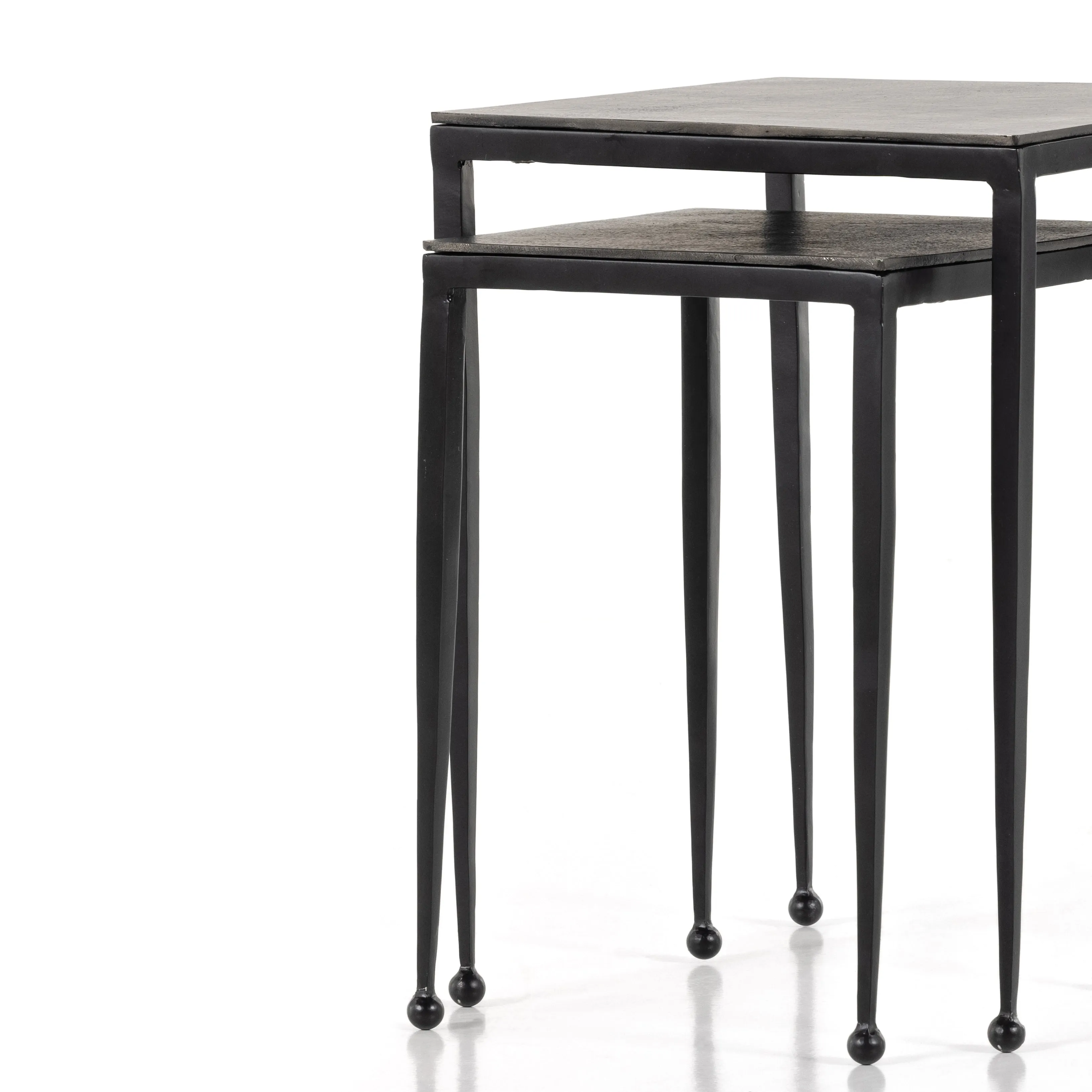 Dalston Nesting End Tables-Raw Black