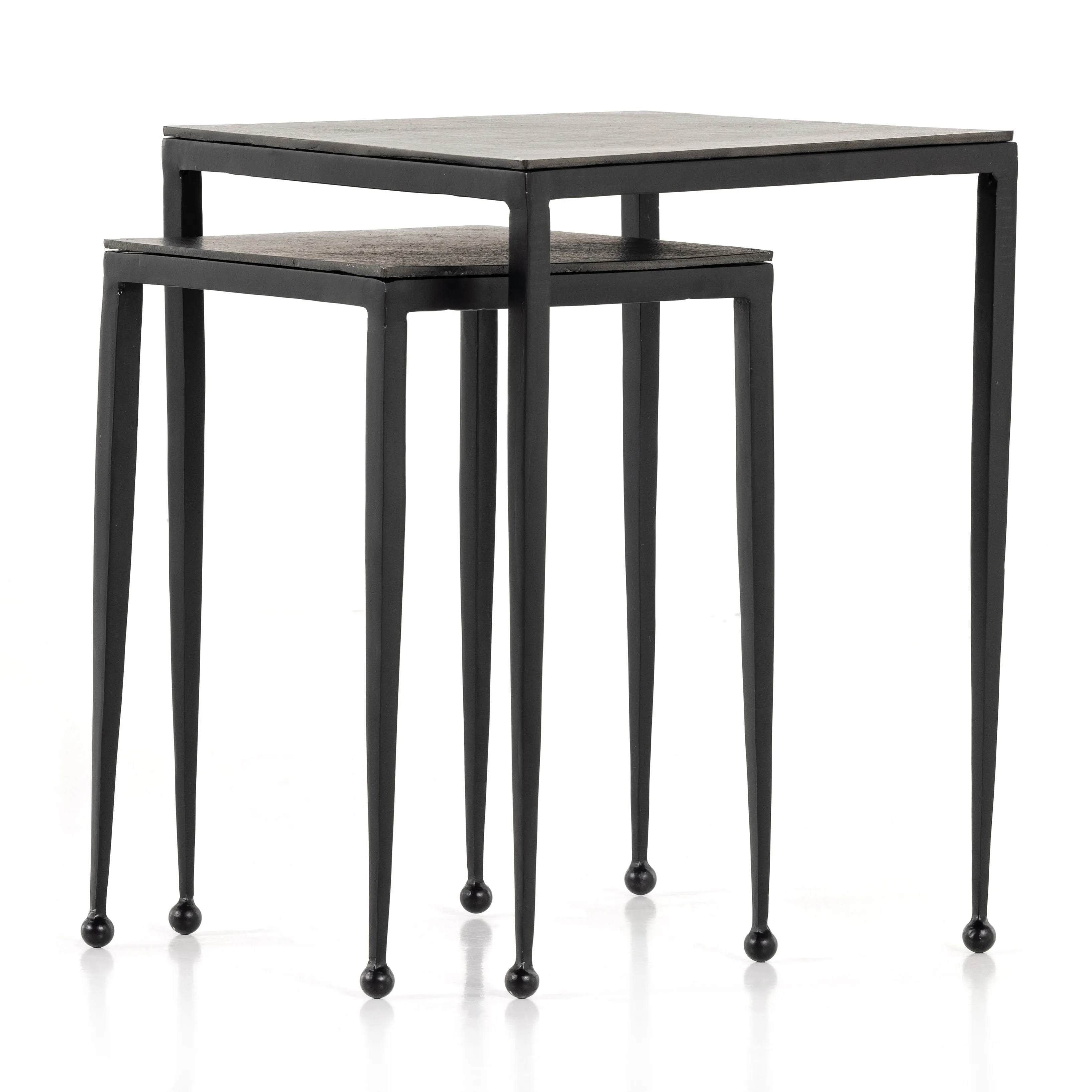 Dalston Nesting End Tables-Raw Black