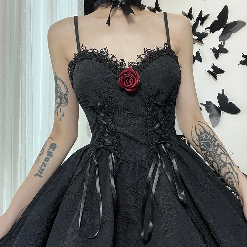 DARK STYLE HALTER DRESS UB98011