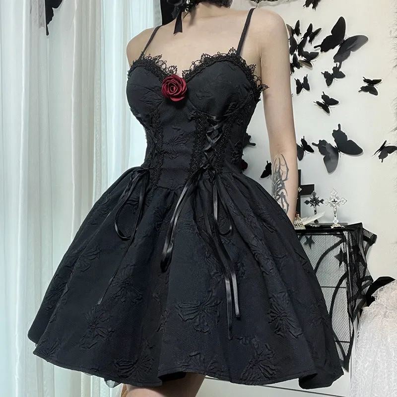 DARK STYLE HALTER DRESS UB98011