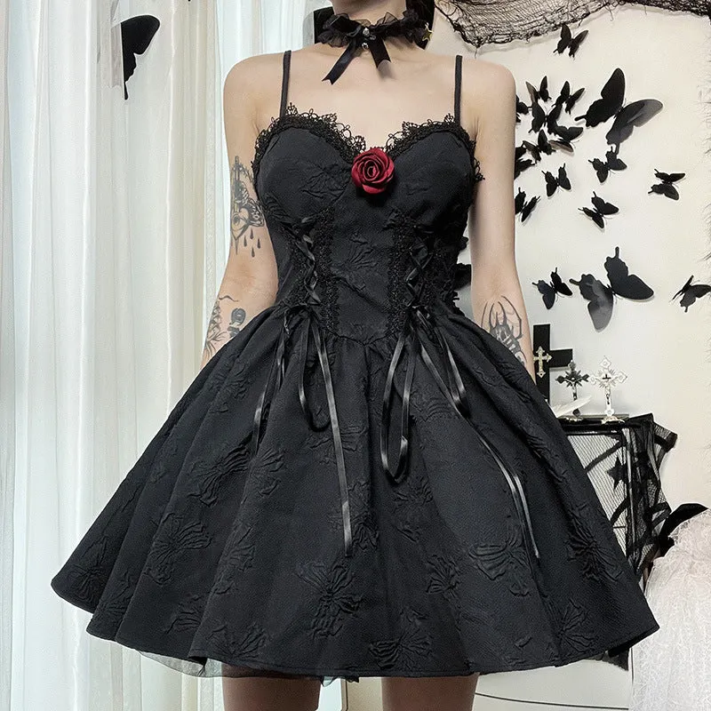 DARK STYLE HALTER DRESS UB98011