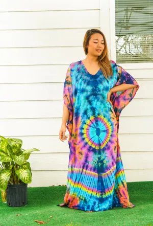 Dreamweaver Swirl Tie Dye Kaftan