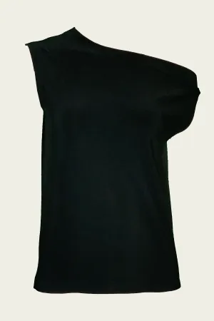 Drop Shoulder Top in Black