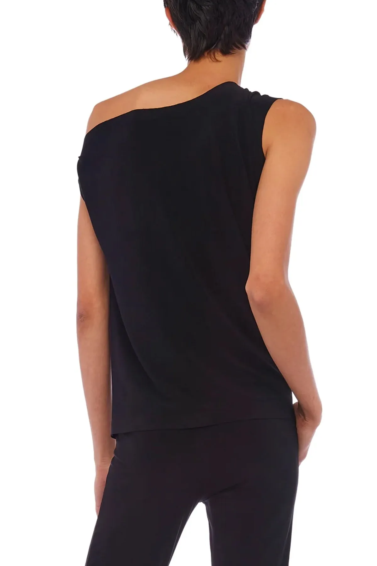 Drop Shoulder Top in Black