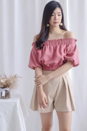 Eliot Off Shoulder Top In Tea Rose