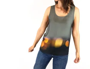 Elk green silky feel top size XS (note: small pull)