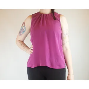 Elk magenta pink 100% cupro sleeveless top size 12