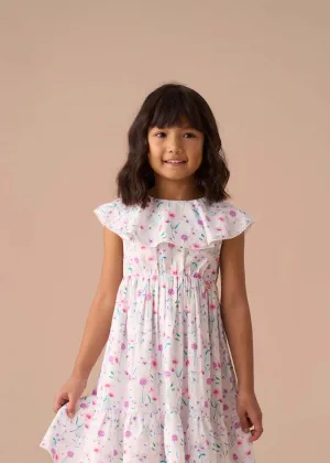 Eloisa White Floral Collar Sundress
