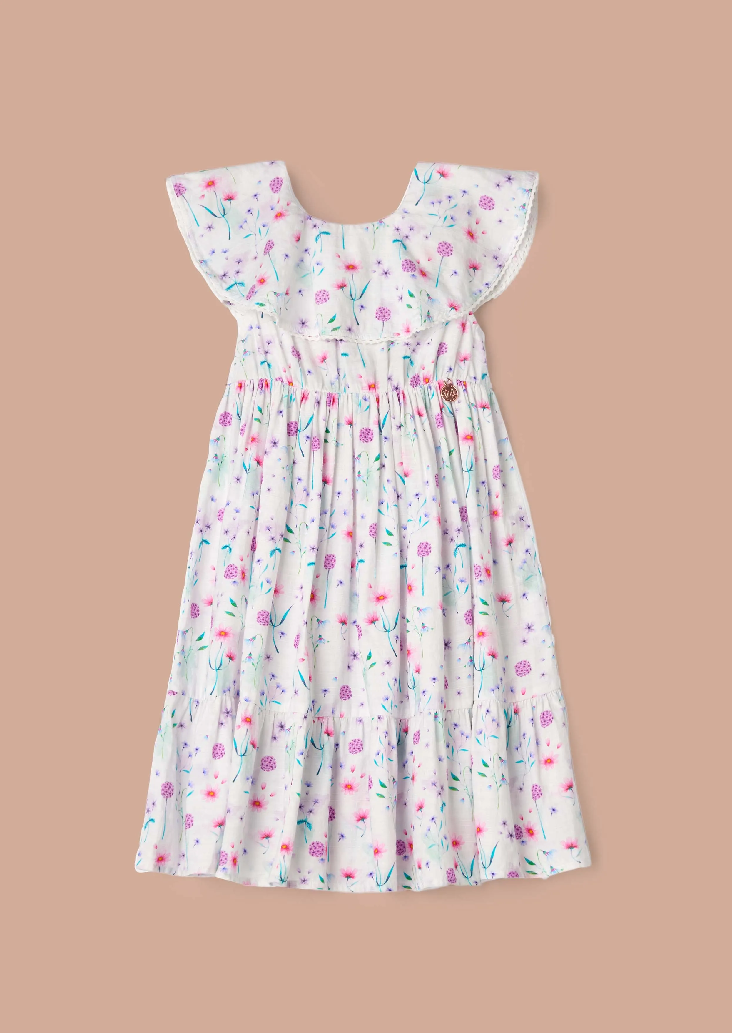 Eloisa White Floral Collar Sundress