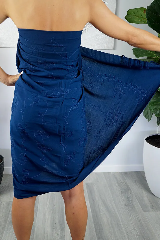 Embroidered Plain Sarong
