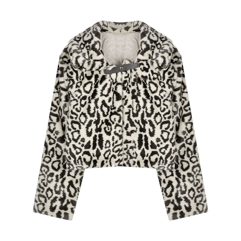 Fashion leopard coat KF81706