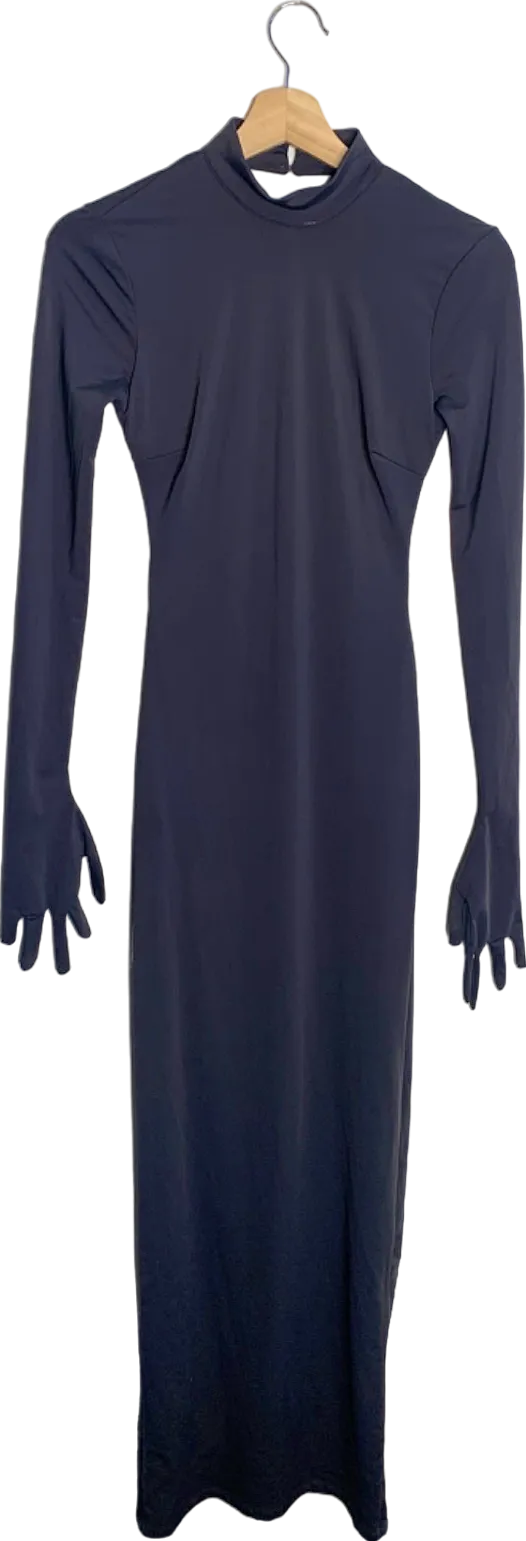 Fashion Nova Charcoal Cloe Backless Gloved Maxi Dress XS