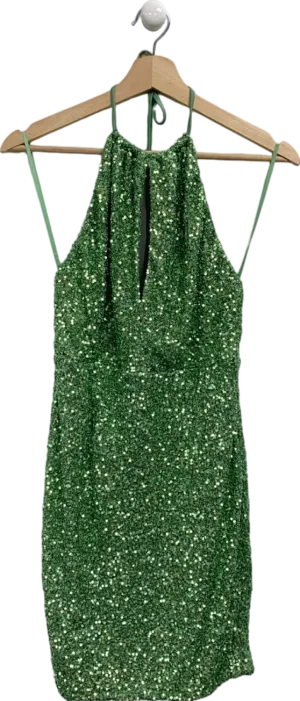 Fashion Nova Sage Katie Sequin Maxi Dress L