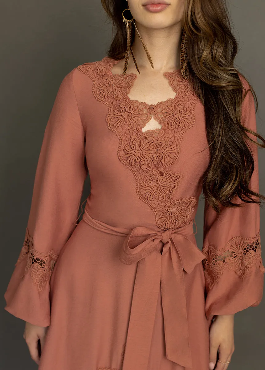 Felicite Dress in Roseclay