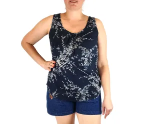 Finki navy floral print top size 16