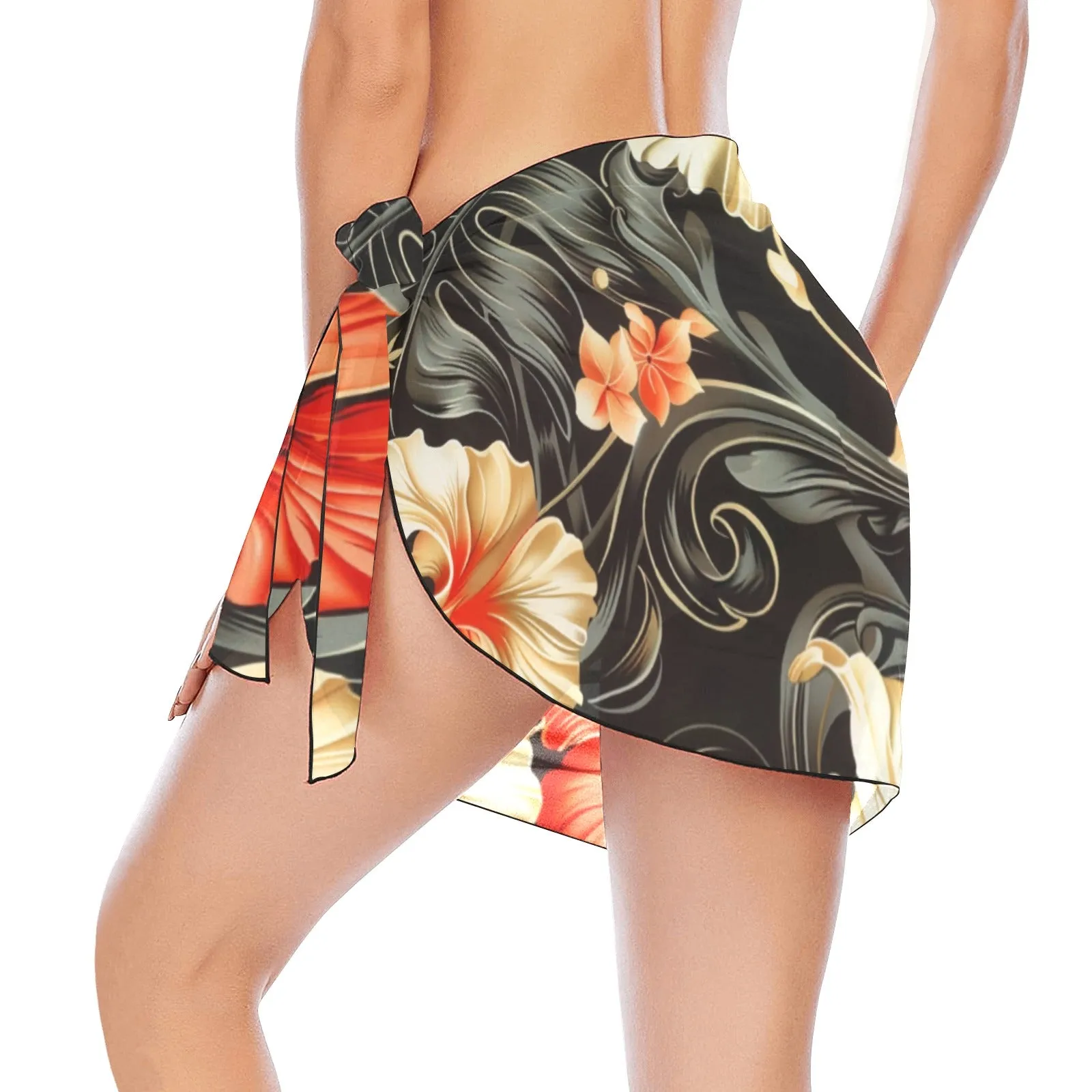 Floral Fusion Sarong Women's Beach Sarong Wrap