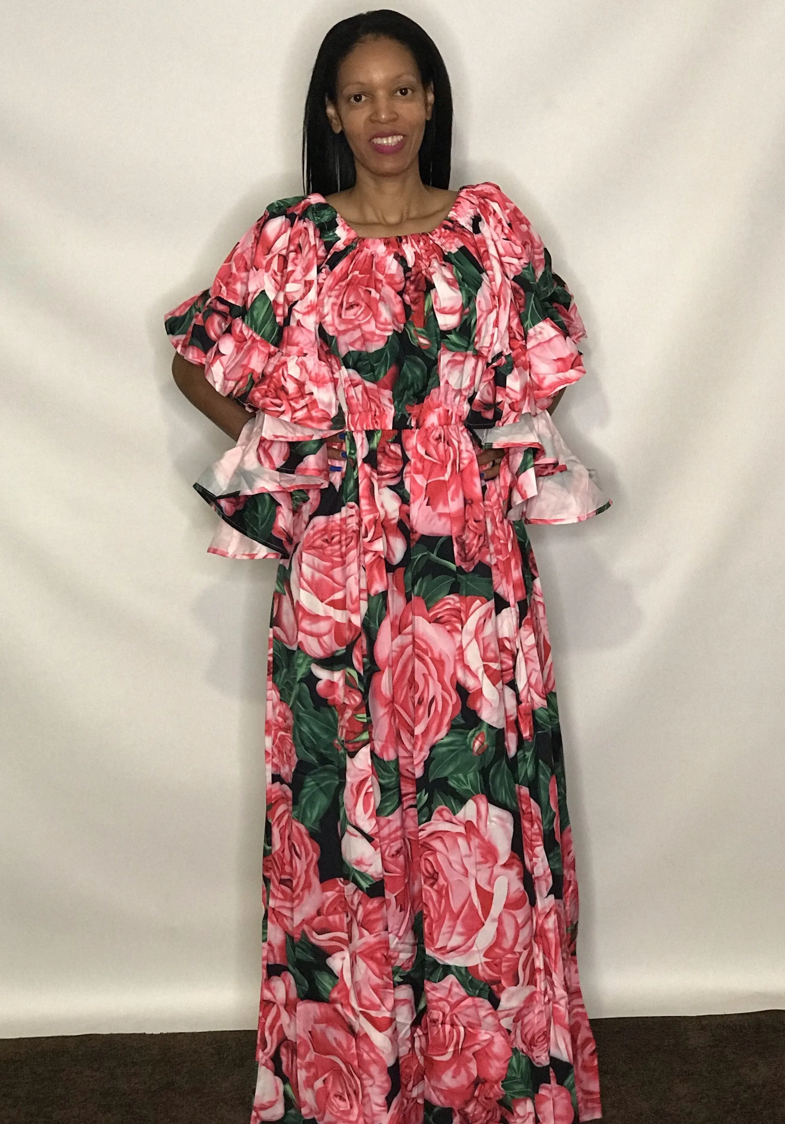 Flower Print Maxi Dress