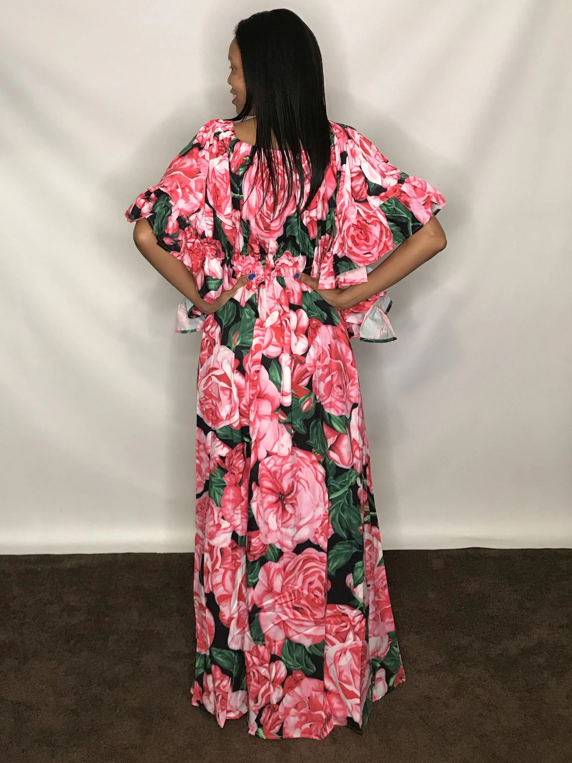Flower Print Maxi Dress
