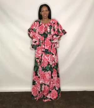 Flower Print Maxi Dress