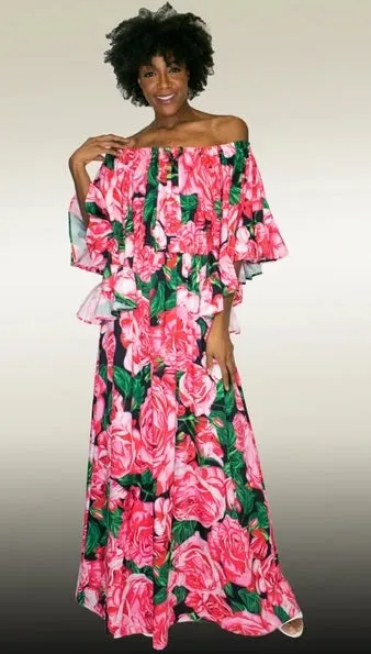 Flower Print Maxi Dress