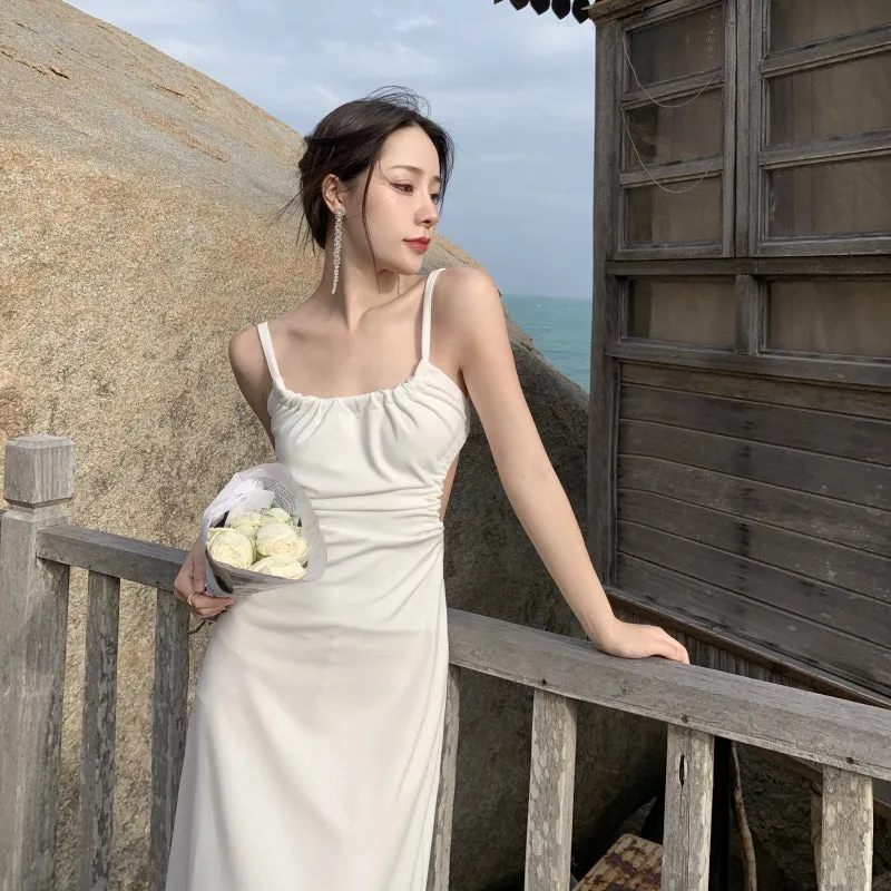 French halter dress   KF83733