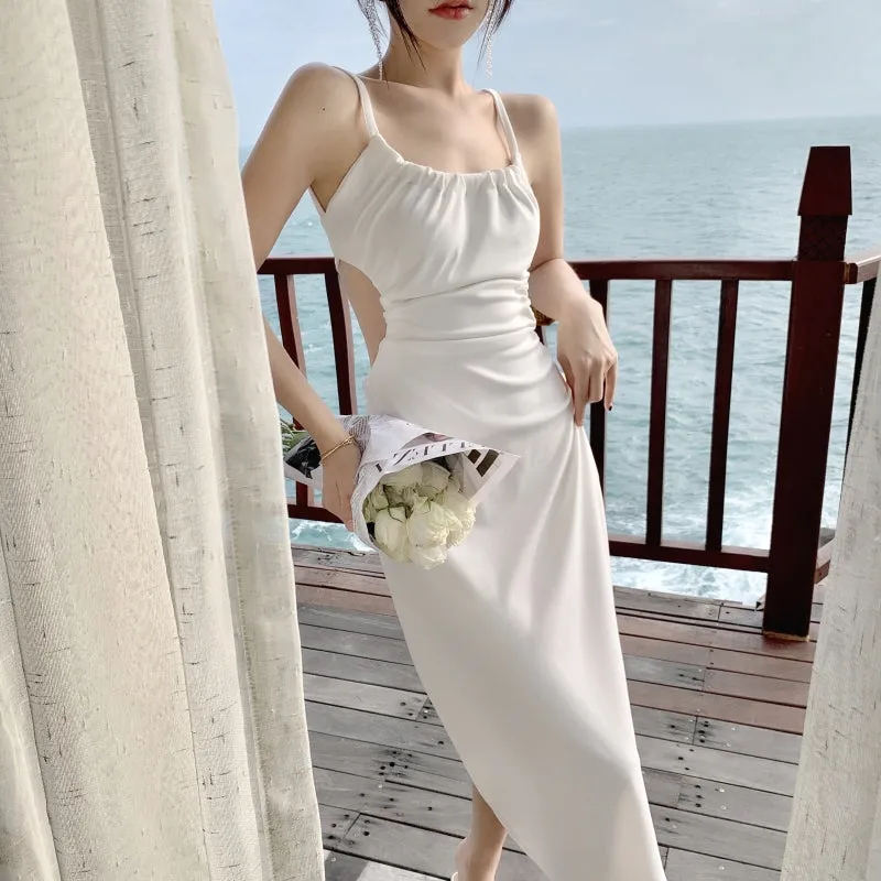 French halter dress   KF83733