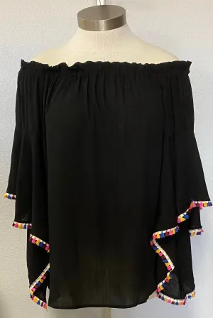FRINGE BELL SLEEVE TOP