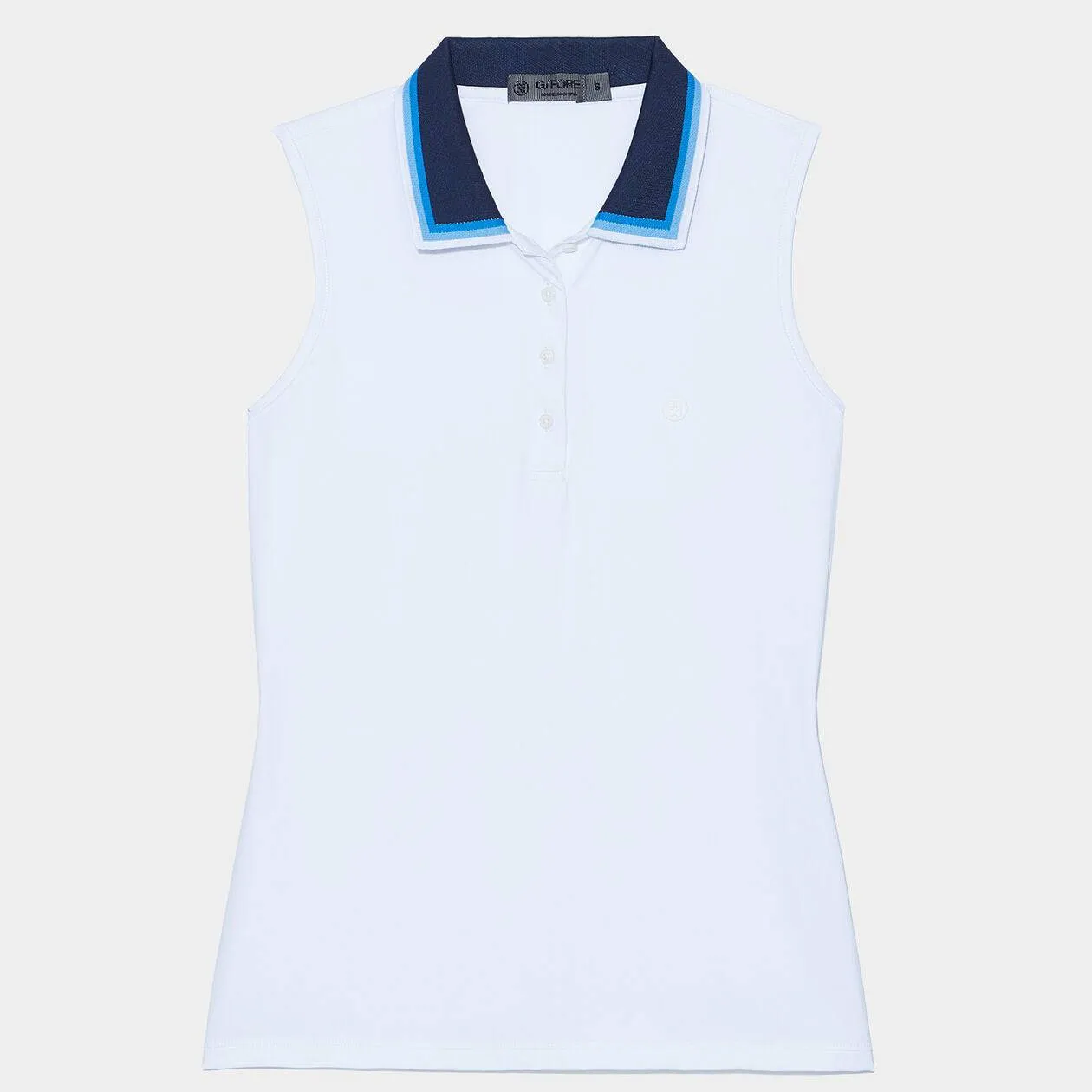 G/Fore Womens Gradient Silky Tech Nylon Sleeveless Polo - SNOW