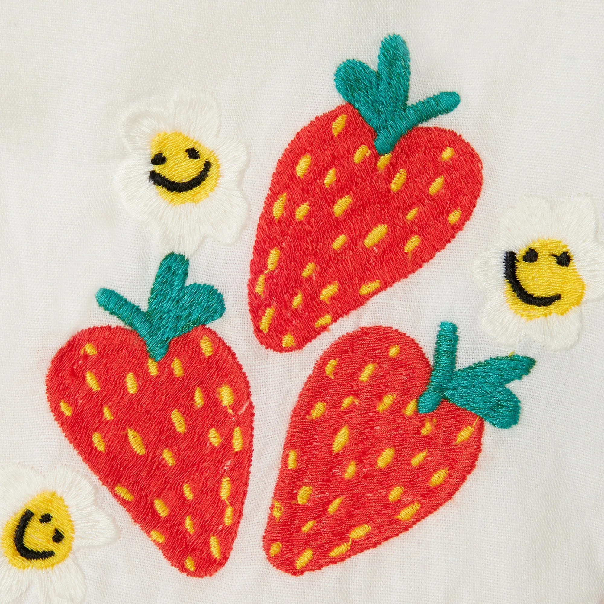 GIRL SLEEVELESS TOP WITH STARWBERRY FLOWER PRINT