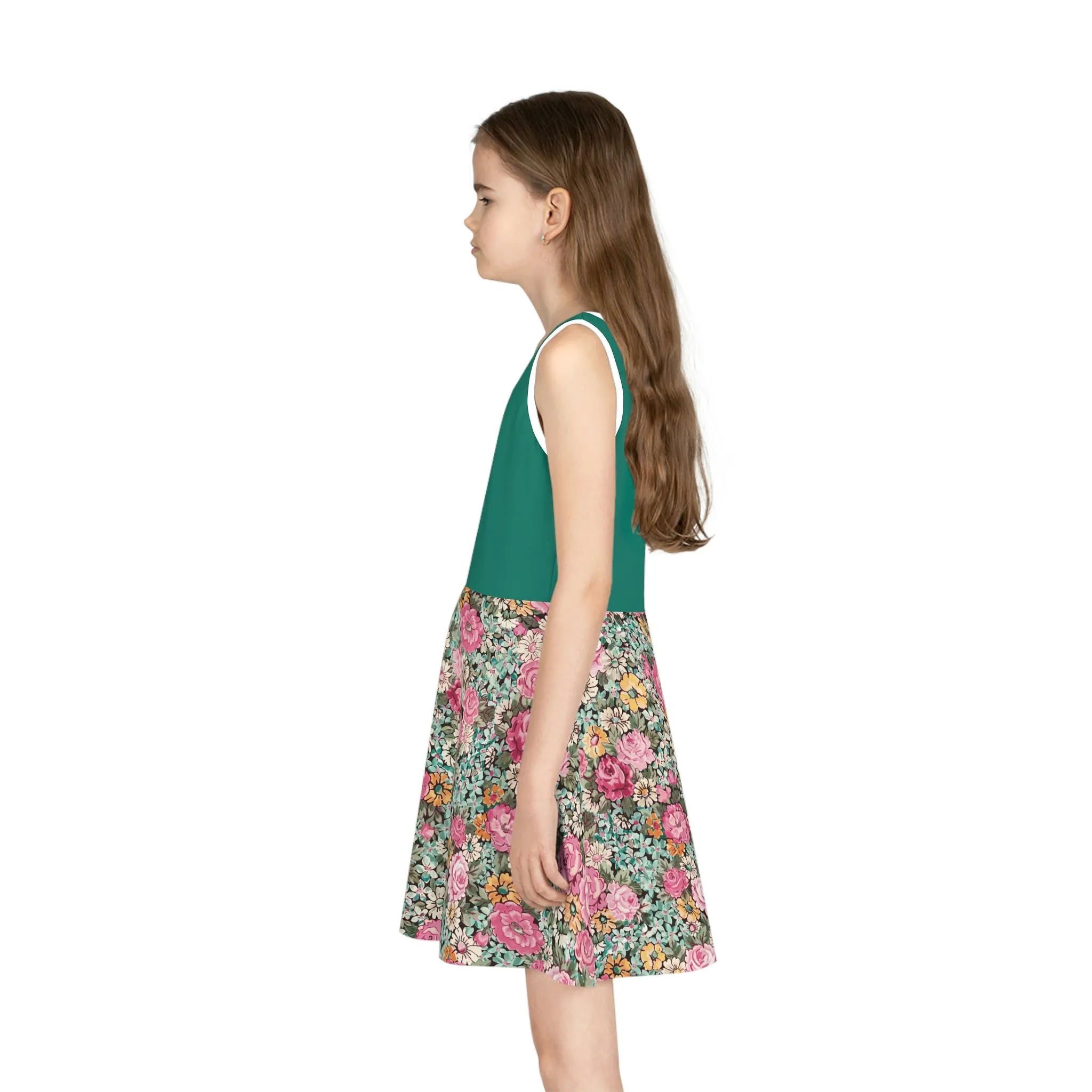 Girls' Sleeveless Sundress (AOP)
