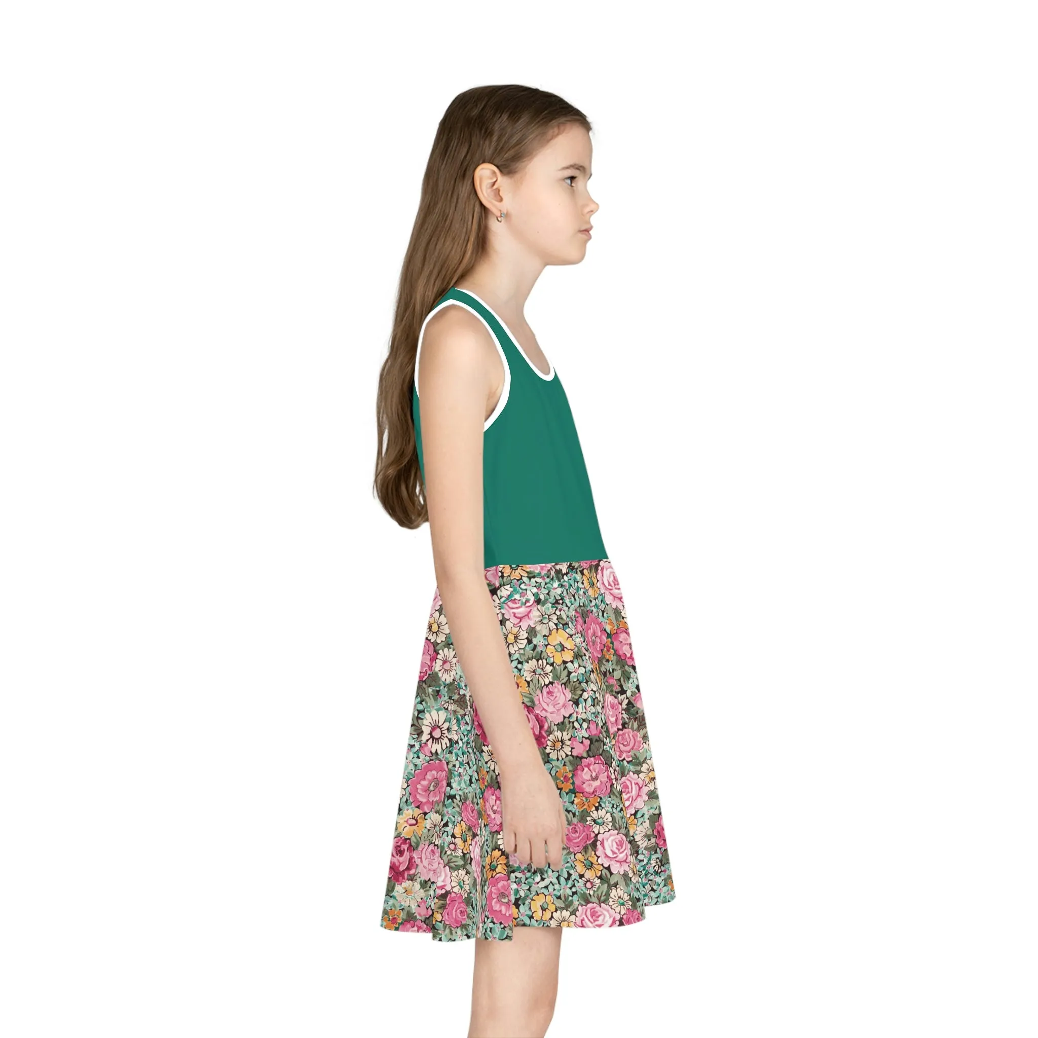 Girls' Sleeveless Sundress (AOP)