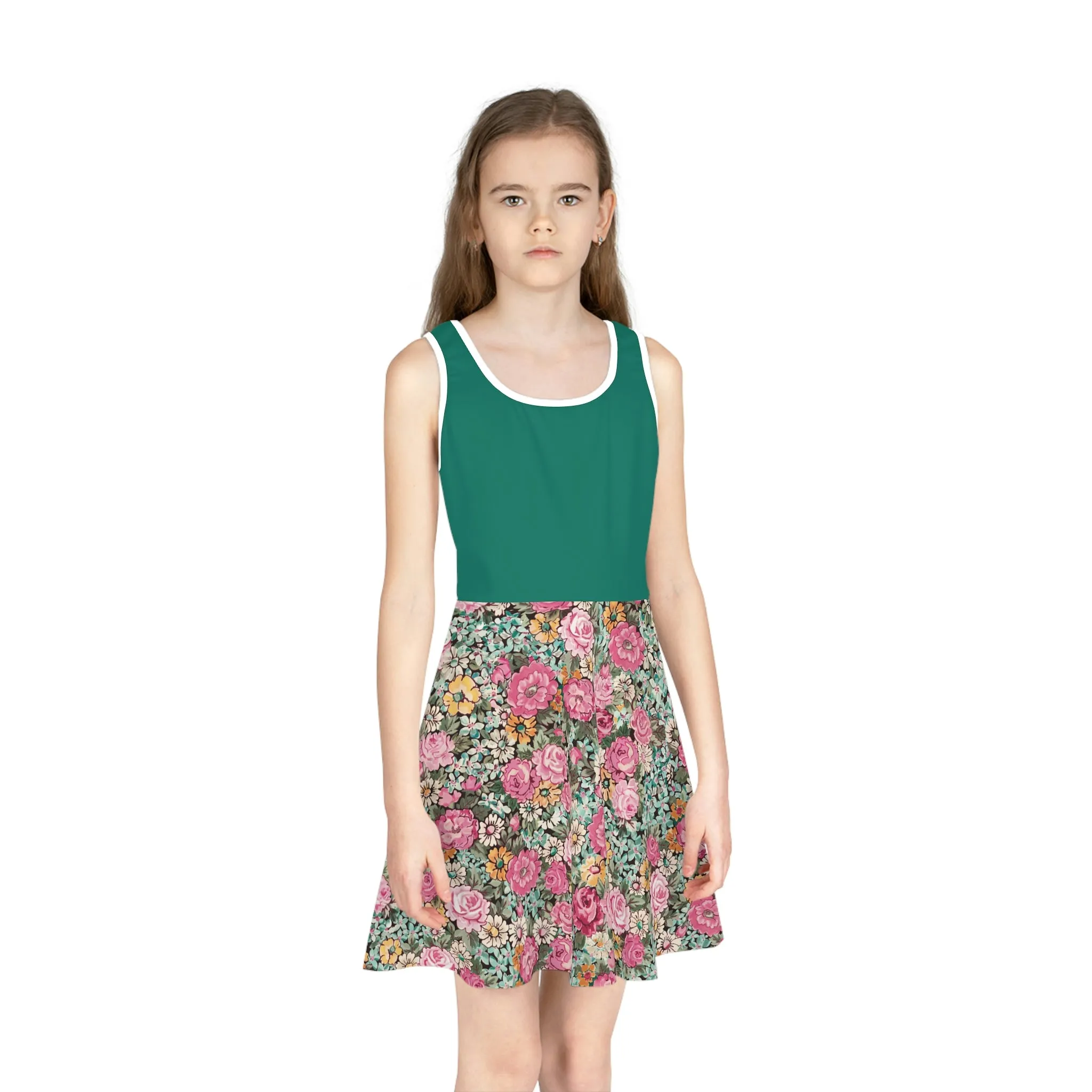 Girls' Sleeveless Sundress (AOP)