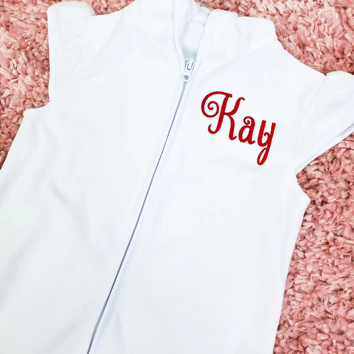 Girls Terry Cover Up - White
