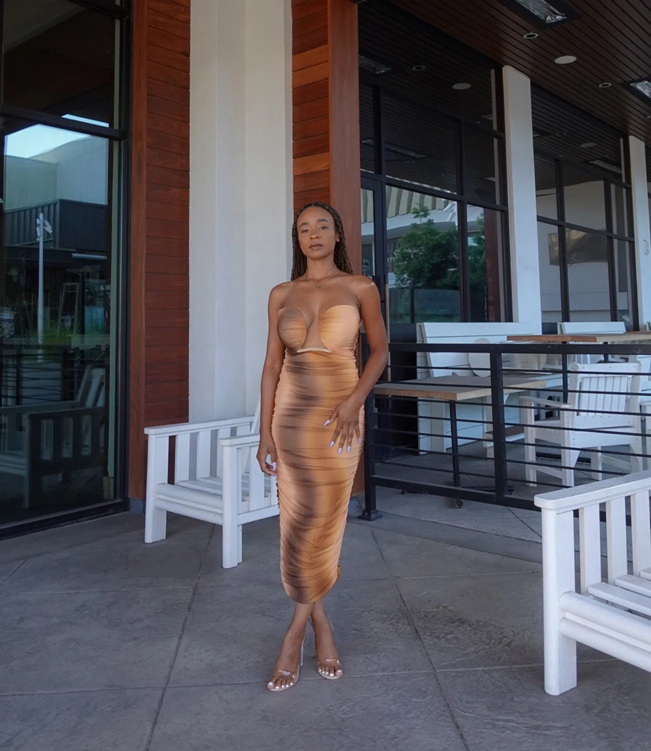 Golden Hour Maxi Dress(Multi Nude)