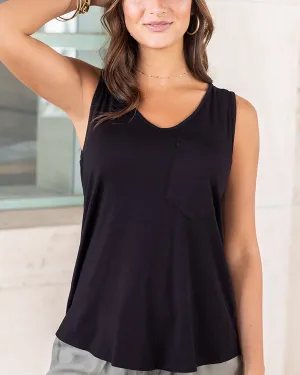Grace & Lace Perfect Pocket V-Neck Tank - Solids