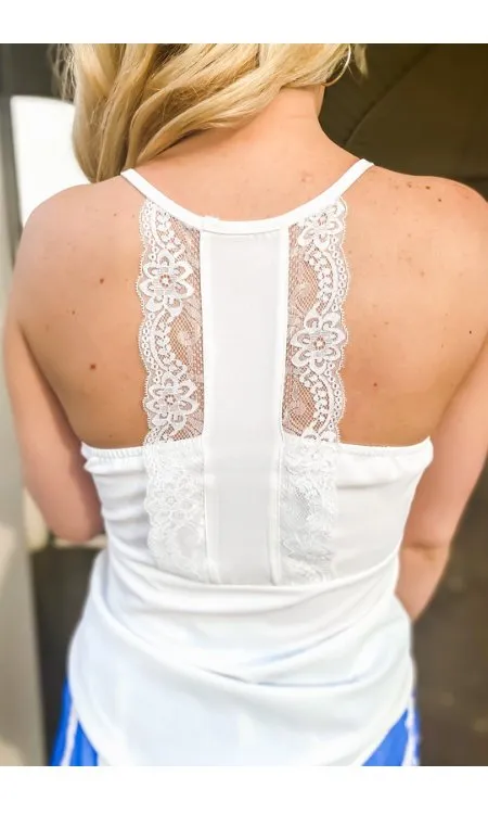 Gracefully Dreaming Lace Tank Top