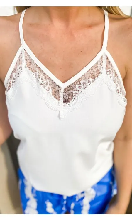 Gracefully Dreaming Lace Tank Top