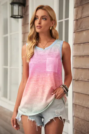 GRADIENT POCKET TANK TOP