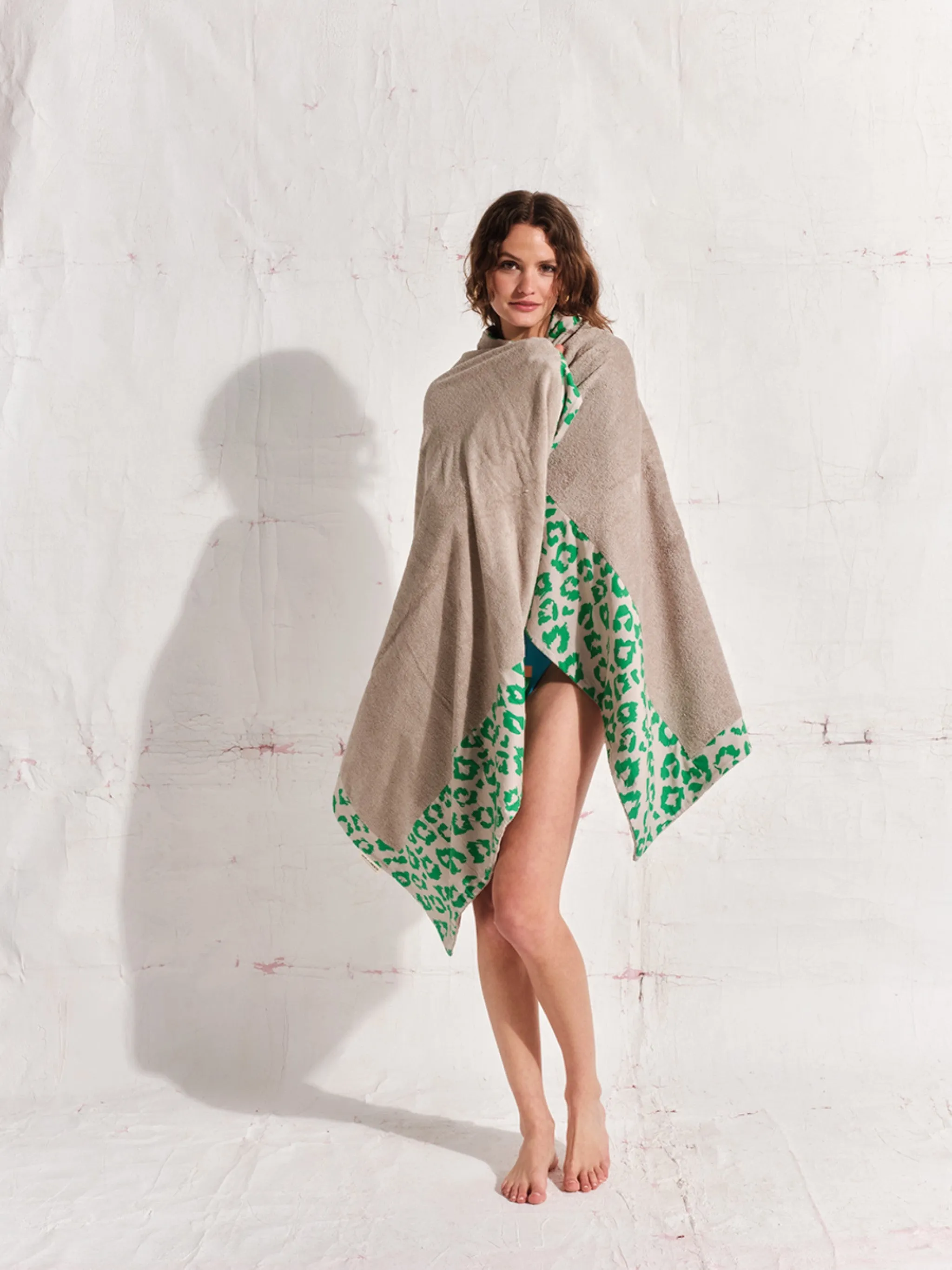 Green Leopard Greige | Head 2 Toe Beach Towel