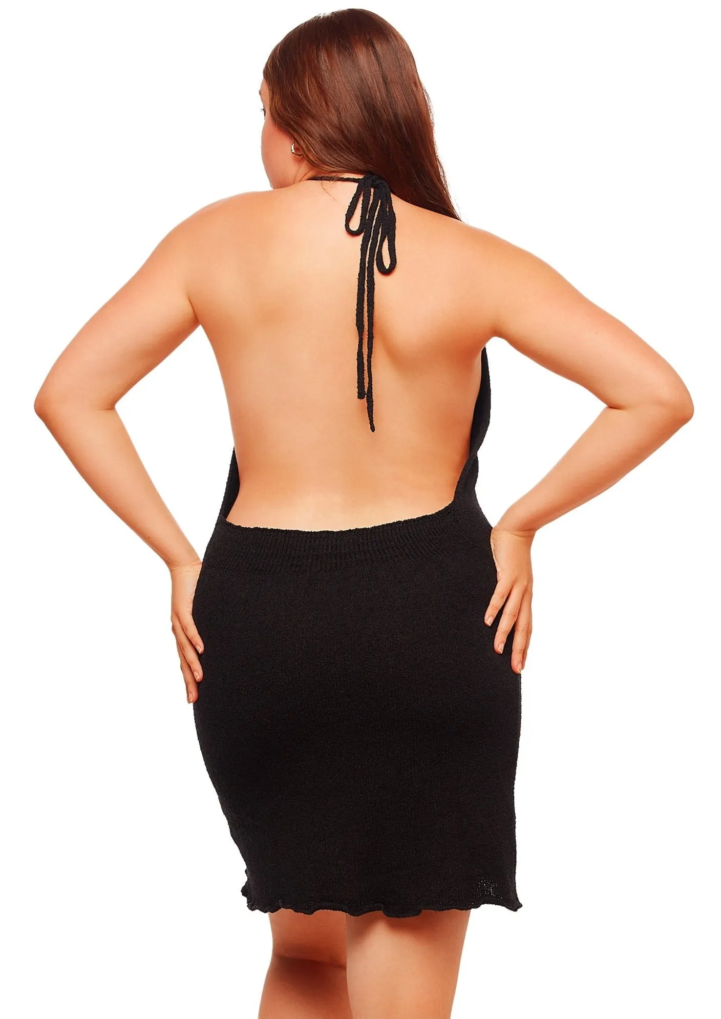 Halter Mini Dress - Black