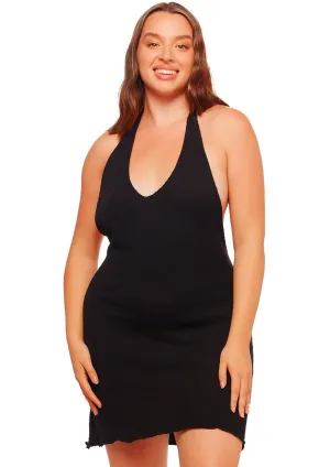 Halter Mini Dress - Black